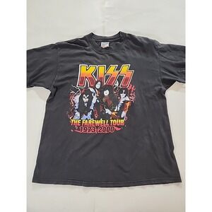 Vintage Kiss Shirt The Farewell Tour 1973-2000‎ Size XL Band Tees Rare